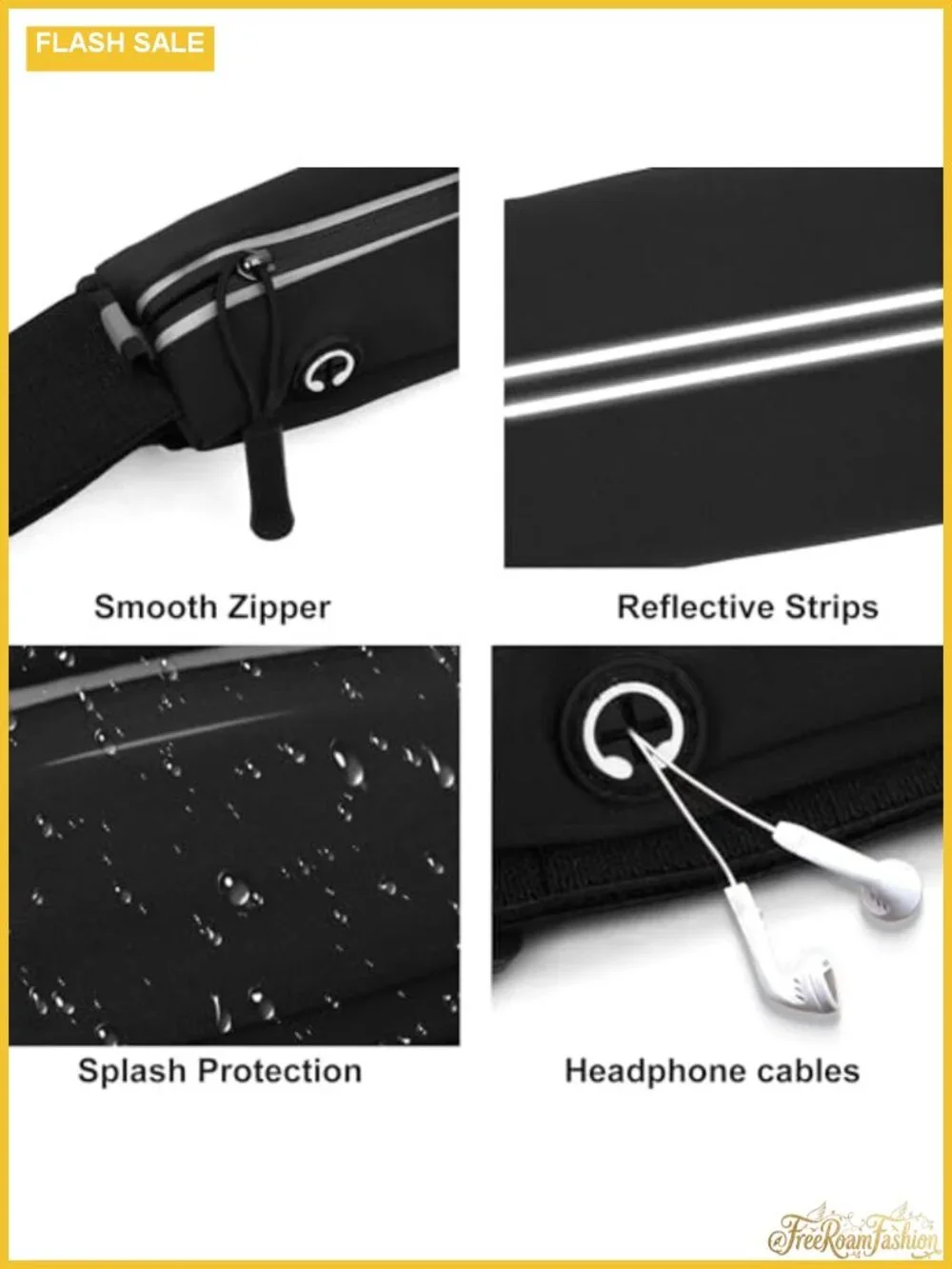 Running Belt Fanny Pack Slim Waterproof Waist Bag for Running Hiking